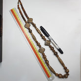 Asian Burmese Old Pumtek Stone beads Long necklace Unique patterns